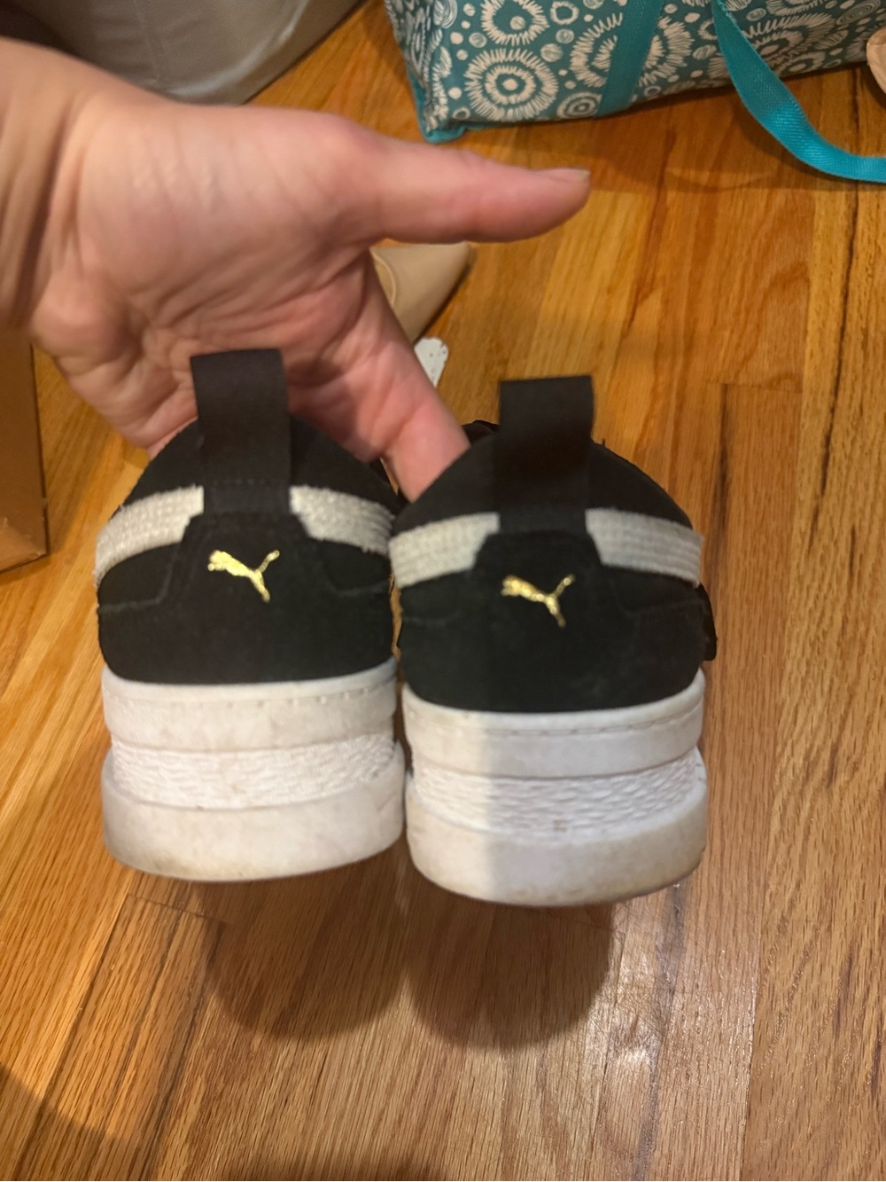 Puma Black & White Sneakers platform